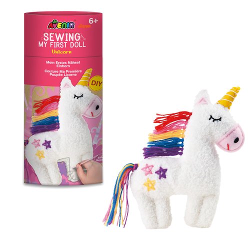 Avenir DIY Sewing Kit for Beginner Kids Arts & Crafts Soft Toy My First Craft Set with Heart Instructions & Plush Felt Materials for Learn to Sew, Embroidery for 6 Years