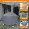 Dalema Water Table Cover Round,Outdoor Waterproof Kids Water Table Cover for Water Table,Toddle Water Play Table Toys Cover for Fish 'n Splash Water Table(Grey,34''x18'')