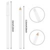 6 Pieces White Nail Pencils 2-In-1 Nail Whitening Pencils with Cuticle Pusher for French Manicure Supplies