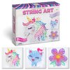 Hapinest String Art Craft Kit for Kids Ages 10-12 and Up, 3D String Art Kit Crafts for Teens, Birthday Gifts for Tween Girls Ages 10 11 12 Years Old and Up, Makes 3 Designs - Unicorn, Cat, and Flower