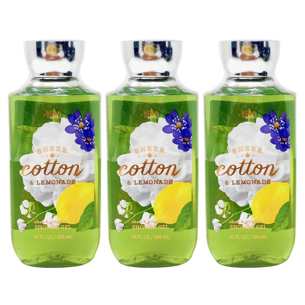 Bath & Body Works Sheer Cotton & Lemonade - 3 pack of Shower Gel
