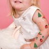 MERRY AND BRIGHT temporary tattoo set | 25 holiday Flash Tattoos | Christmas tattoo | Christmas party supplies, Holiday party favor | Christmas Tree, Santa, Candy Cane