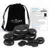 Maxdee Massage Stones Essential Hot Stones for Massage, 6 Medium Hot Stones Massage Kit Hot Rocks Massage Stones for Professional or Home Spa, Foot Heater, Relaxing, Healing, Pain Relief, 2.4"