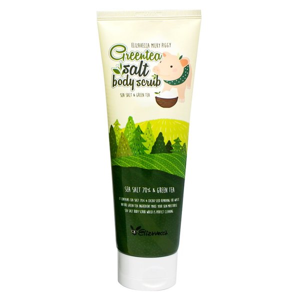 Elizavecca Milky Piggy Greentea Salt Body Scrub 300g