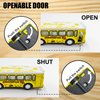 KIDAMI School Bus Toys Cars Set Die Cast Metal Toy Cars Double Decker City Bus Vehicles, Openable Doors, Pull Back Cars Play Toys for Birthday Gift Vehicle