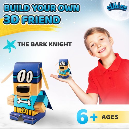 CUBLES Toy Building Set, 3D Puzzle Meets Origami Kit, STEM Toys - The Dog Man Series - The Bark Knight
