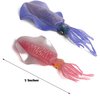 Gemini&Genius 2Pcs Squids Toys, Marine Bioluminescent Animals Cuttlefishes Toys Sea Animal Action Figures Gift Great for Educational, Cake Topper, Swim, Bath Toys, Stocking Stuffers for Kids