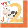 Amscan Barnyard Luncheon Napkins-2nd Birthday, One size, Multicolor