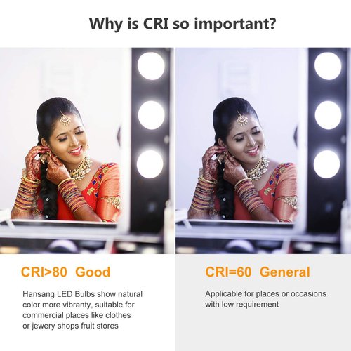 hansang G25 LED Vanity Light Bulb 5W (60W Incandescent Equivalent) 2700K Soft White,Decorative Globe Light Bulbs,E26 Base,500LM Perfect for Bathroom/Vanity Makeup Mirror,Non-Dimmable,4 Pack