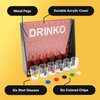Fairly Odd Novelties DRINKO Drinking Game - Social Shot Glass Party Fun for Groups & Couples - Multicolor, Glass Shots, Durable Board with Metal Pegs - The Ultimate Party Starter!