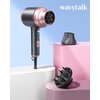Wavytalk Portable Hair Dryer with Diffuser, Foldable Mini Hair Dryer with Lightweight Design, 1600W Small Hair Blow Dryer with Diffuser for Curly Hair Fast Drying, Rose Pink