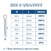 Tugermoola 230PCS 13 Sizes Cotter Pin Assortment Kit 304 Stainless Steel R Shaped Cotter Pins and Hairpin Split Pin Fastener Clips OLA016