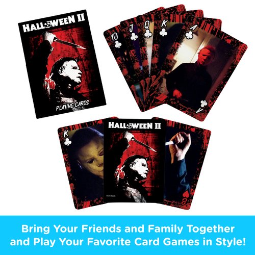 AQUARIUS Halloween 2 Playing Cards - Halloween 2 Themed Deck of Cards for Your Favorite Card Games - Officially Licensed Halloween Merchandise & Collectibles, Black, Red, 2.5 x 3.5 (52854)