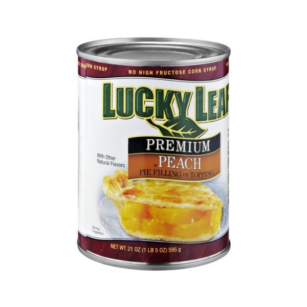 LUCKY LEAF PEACH PIE FILLING CAN 21 OUNCE