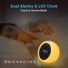 BGOVERSS White Noise Sound Machine, Alarm Clock with Night Light, 20 Soothing White Noise Sounds for Baby Adult Sleeping, Silent Touch Button Control Noise Machine Alarm Clock for Bedroom, White Color