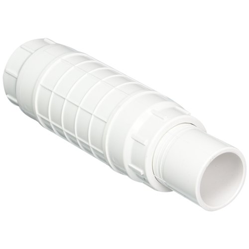 Spears S118 Series PVC Pipe Fitting, Repair Coupling with EPDM O-ring, White, 1-1/2" Spigot x 1-1/2" Socket