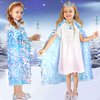 8 Pcs Snow Princess Dress Up for Girls 4-6, Toddler Toys for Ages 3-8, Shiny Ice Sequin Princess Cape Set Girl Toys, Princess Kids Toys for Easter Halloween Birthday Christmas Gifts Party Favors
