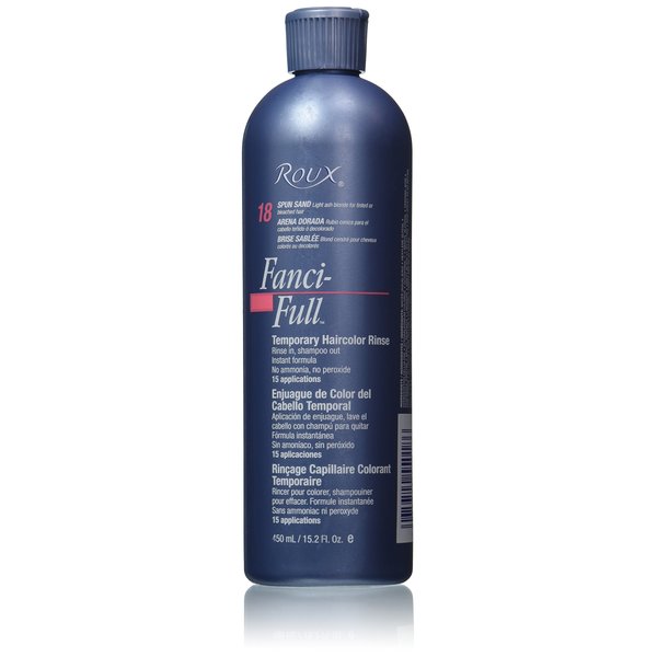 Fanci-Full Instant Hair Color Rinse by Roux, 28 Spun Sand ,Temporarily Evens Tones, Blends Away Gray, 15.2 Oz