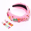 Birthday Headband for Women Beaded It’s My Birthday Headband Happy Birthday Crown Jeweled Rhinestone Crystal Pink Knotted Headband Birthday Hair Accessories Party Favors Gifts (It's My Birthday 1)