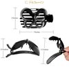RC ROCHE ORNAMENT 6 Pcs Womens Hair Butterfly Cute Design Grip Side Slide Wide Teeth Strong Hold Durable Stylish Girls Fashion Accessory Premium Claw Clamp Jaw Clip, Medium Black