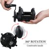 Sougayilang Conventional Reel 30 Trolling Fishing Reel Powerful Drag Fishing Reel for Saltwater Big Game(HSTL Black 30)