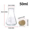 Young4us Glass Erlenmeyer Flask Set, (250 ml, 150 ml & 50 ml) Graduated Borosilicate Glass Erlenmeyer Flasks with Rubber Stoppers & Accurate Scales for Lab, Experiment, Chemistry, Science Studies etc