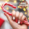 12 Sheets Christmas Full Nail Wraps Nail Art Polish Strips Stickers, Self-Adhesive Full Wrap Nail Art Decals Christmas Tree Snowflake Elk Santa Claus for Xmas Party Nail Decor with 2 Piece Nail Files