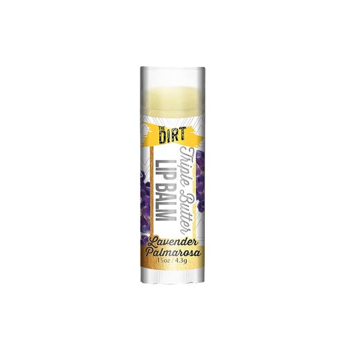 The Dirt Lip Balm - Soy & Petroleum Free Lip Moisturizer - Coconut Oil, Beeswax to Repair Dry Chapped Lips | Deeply Hydrates and Moisturize - Lavender Palmarosa