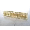 3 inch gold wavy mesh alligator hair clip barrette