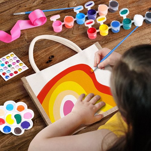 Drama Planet Painting Kit, Paint Your Own Handbag, Arts and Crafts for Girls, Art Activities & DIY Personalized Handbag, Great Gifts for Girls Ages 6 and Up