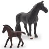 Gemini&Genius Horses Toy for Kids, Farm Horse Animal Playset, Stallion with Horse Cub Family Action Figures Party Favors Supplies, Party Cupcake Toppers, Birthday Gifts for Kids