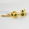 Hanreshe Last Jedi Dice Han Solo Lucky Necklace Keychain Prop Smugglers Charm Gold Bracelet Men Dice Jewelry Cosplay