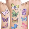 CHARLENT Glitter Butterfly Tattoos for Girls - 110 PCS Glitter Butterfly Temporary Tattoos for Girls Birthday Party Favors Goodie Bag Fillers