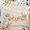 3 Pieces Wildflower Triangle Banner Pre-Strung Vintage Floral Banner Wild Flower Garland Paper for Wildflower Theme Wedding Shower Bridal Shower Baby Shower Birthday Party Supplies