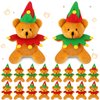 Haull 18 Pcs Stuffed Animals Bears Gifts Plush Bears Bulk Mini Soft Stuffed Toys Small Cute Plush Bear 4" for Kids Adults Party Favors Home Decoration(Christmas Elf)