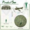 Jerify 20 PCS Parachute Toys and Camouflage Foam Airplanes Set, Parachute Army Men Toys Army Hand Throw and Foam Glider for Boys Outdoor Party Favors (Classic Style)