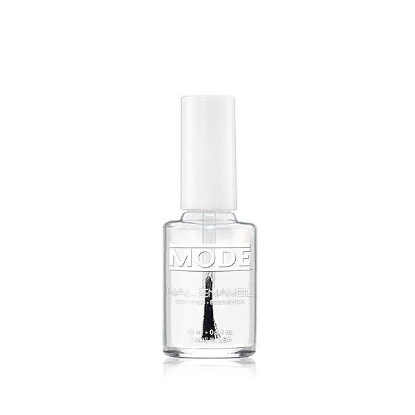 MODE Nail Enamel Clear Nail Hardener #188, Long Lasting High Gloss Shine, Chip Resistant Protection with UV Filter Helps Fortify Weak Brittle Nails, Cruelty Free, Vegan, Made in USA