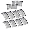 10 Pcs Vintage 20 Teeth Hair Combs Metal Wire Twist Bridal Wedding Veil Combs DIY Hair Accessories for Women Girls (Black)