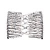 LOVEF 4Pcs Fashion Magic Beads Elasticity Double Hair Comb Clip Stretchy Hair Combs Clips