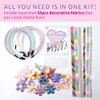 Girls DIY Headband Making Kit Gift, Fashion Kid Hair Accessories Set, 6 Year+ Craft Kit Ideal for Birthday X-mas Gift Party Supplies, 6pcs Headbands & 50+pcs