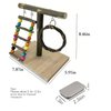 XLpeixin 2pcs Bird Stands for Parrots Tabletop Bird Training Stand Set,Natural Portable Bird Perch with Toys for Parakeets,Cockatiels,Conures Lovebirds,Bird Playground