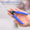 NICE-POWER Wire Cutters, 5 Inch Professional Pliers Cutter Electronic Flush Wire Cutter Carbon Steel Cutting Nippers for Electrical Jewelry making,Floral art scissors(Blue)