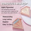 IONSGAKO White Highlighter Makeup Palette Face Highlighter Powder Iluminadores De Maquillaje Narutal Shimmer Glitter Highlighter Blush Powder Makeup Palette-05 Mermaid Color
