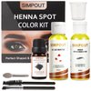 Simpout Natural Henna Hair Kit - Henna Powder with Rose Water & Brow Stain Remover, No Ammonia, No Lead, Professional Henna Kit for Salon & Home Use (Black)