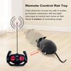 Ufurty Remote Control Mouse Cat Toy, Greatstar Wireless Electronic RC Mouse Rat Pet Toy Running Wheel Plush Rat Chasing Prank Toy for Cats Dogs Pets Kids Novelty Gift (Grey)