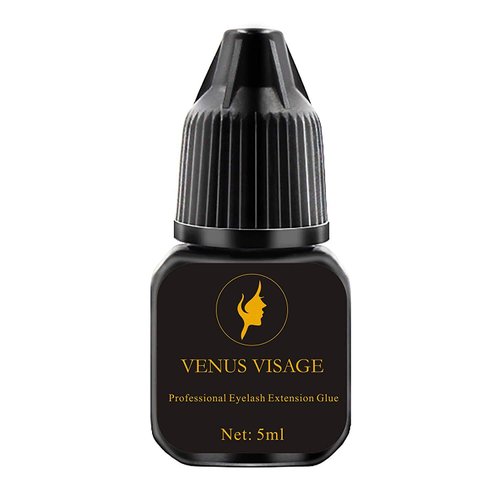 VENUS VISAGE Eyelash Glue for Professional Lash Extensions 1 2 Sec Dry Time & 6 7 Weeks Bonding Extra Black & strong Latex free Lash Adhesive (5ml),0.16 Fl Oz (Pack of 1)'