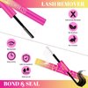 Lash Clusters Kit DIY Lashes Kit with 10 Pairs D Curl Cluster Lashes Wispy Eyelash Bond and Seal Lashes Remover and Eyelash Applicator for Eyelash Extension at Home