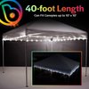 Brightz CanopyBrightz LED Canopy Lights, White - Outdoor Canopy Tent Lights for 10ft x 10ft Tents - Instant Pop Up Canopy Lights - 40 ft String Light