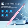 SHAOJIER Electric Toothbrush, with 8 Replacement Brush Heads and 1 Travel Box,Sonic Toothbrush for Adults and Kids,Portable Rechargeable Toothbrush for Travel (Pink)