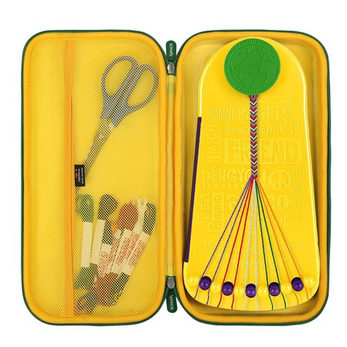 Aproca Yellow Hard Travel Storage Case, for Choose Friendship My Friendship Bracelet Maker Kit (Case Only)